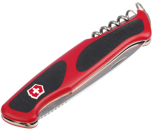Нож Victorinox RangerGrip 55, 130мм, 12 функций (красный/черный)